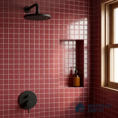 Swimming Pool Mosaic Tile TL 10681 | 317.6 x 317.6 mm (Chip Size 25x25 mm) Glossy Finish Glass Tile - 5 mm | Suitable For Bathroom, Pool, Kitchen