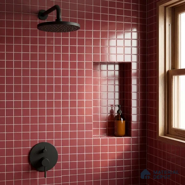 Swimming Pool Mosaic Tile TL 10681 | 317.6 x 317.6 mm (Chip Size 25x25 mm) Glossy Finish Glass Tile - 5 mm | Suitable For Bathroom, Pool, Kitchen