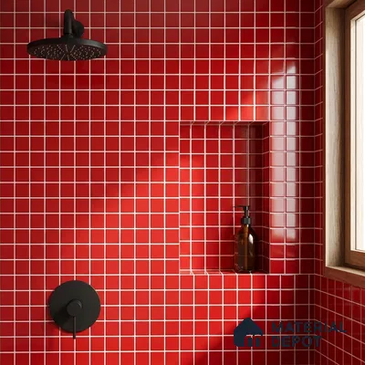 Swimming Pool Mosaic Tile TL 10682 C | 317.6 x 317.6 mm (Chip Size 25x25 mm) Glossy Finish Glass Tile - 5 mm | Suitable For Bathroom, Pool, Kitchen