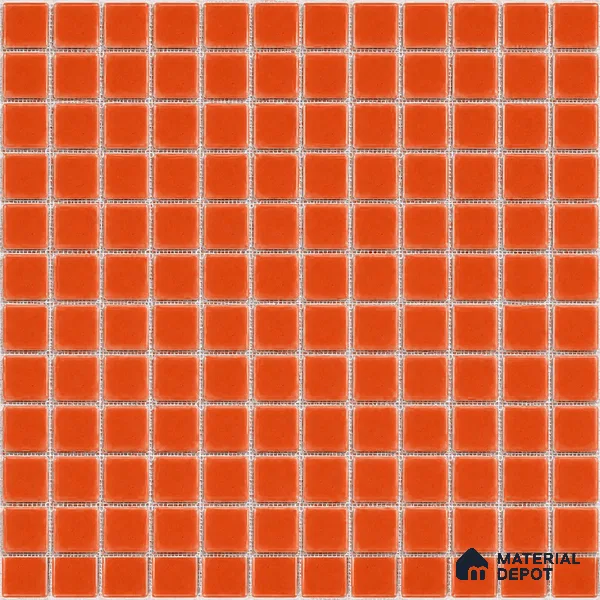 Swimming Pool Mosaic Tile TL 10682 | 317.6 x 317.6 mm (Chip Size 25x25 mm) Glossy Finish Glass Tile - 5 mm | Suitable For Bathroom, Pool, Kitchen