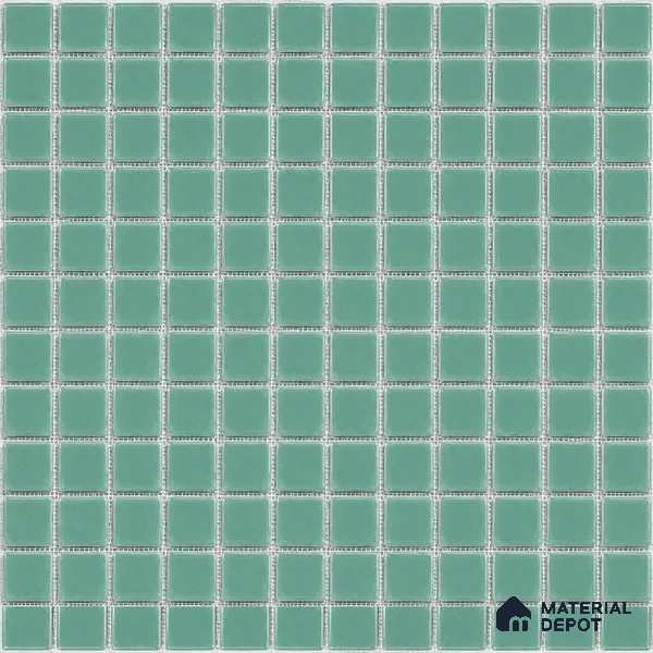 Swimming Pool Mosaic Tile TL 10683 | 317.6 x 317.6 mm (Chip Size 25x25 mm) Glossy Finish Glass Tile - 5 mm | Suitable For Bathroom, Pool, Kitchen