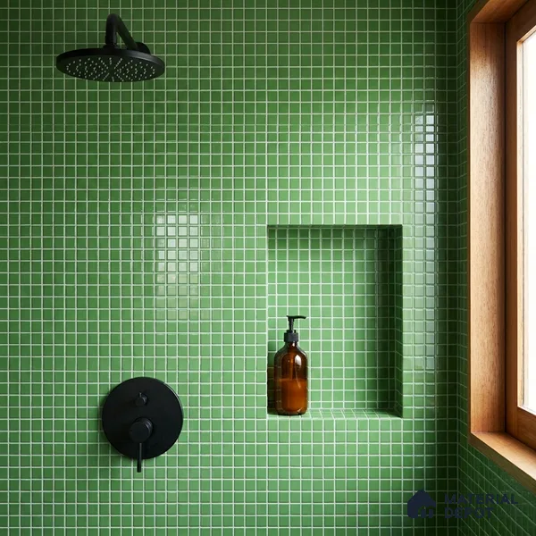Swimming Pool Mosaic Tile TL 10684 B | 317.6 x 317.6 mm (Chip Size 25x25 mm) Glossy Finish Glass Tile - 5 mm | Suitable For Bathroom, Pool, Kitchen