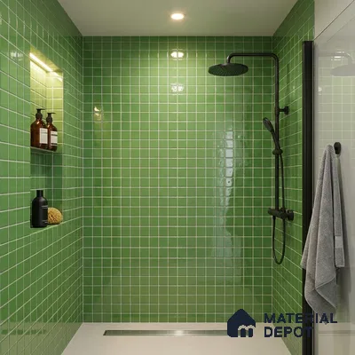 Swimming Pool Mosaic Tile TL 10684 | 317.6 x 317.6 mm (Chip Size 25x25 mm) Glossy Finish Glass Tile - 5 mm | Suitable For Bathroom, Pool, Kitchen