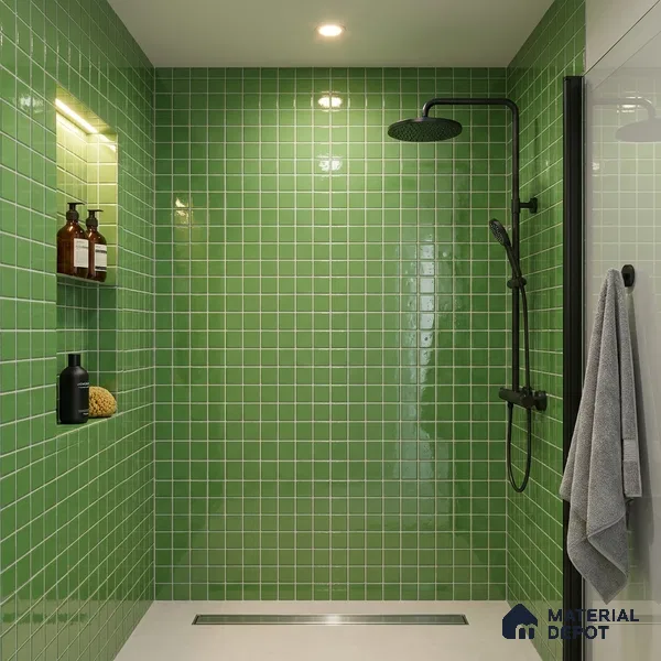 Swimming Pool Mosaic Tile TL 10684 | 317.6 x 317.6 mm (Chip Size 25x25 mm) Glossy Finish Glass Tile - 5 mm | Suitable For Bathroom, Pool, Kitchen
