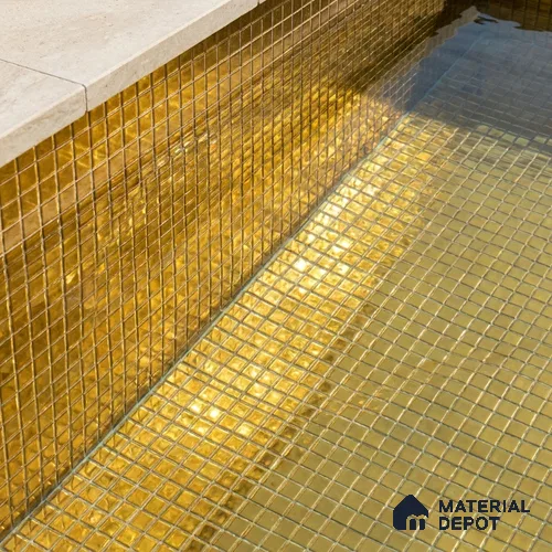 Mosaic Floor & Wall Tile TL 10704 B | 327 x 327 mm (Chip Size 20x20 mm) Glossy Finish Glass Tile - 4 mm | Suitable For Outdoor, Swimming Pool Area