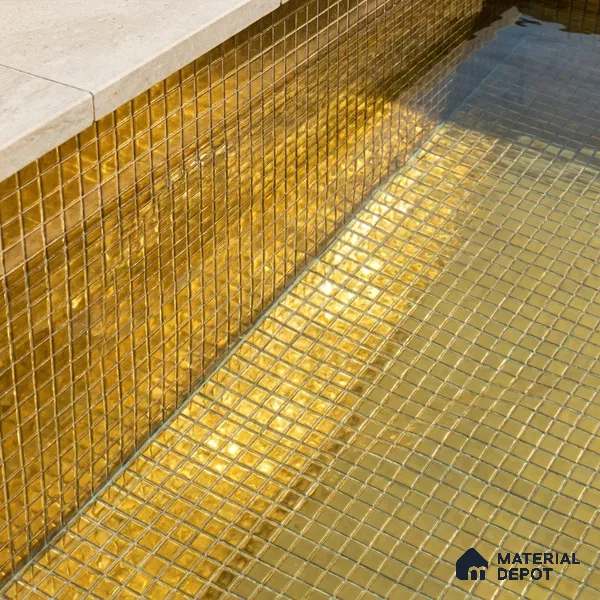 Mosaic Floor & Wall Tile TL 10704 B | 327 x 327 mm (Chip Size 20x20 mm) Glossy Finish Glass Tile - 4 mm | Suitable For Outdoor, Swimming Pool Area