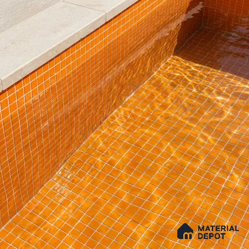 Mosaic Floor & Wall Tile TL 10705 B | 327 x 327 mm (Chip Size 20x20 mm) Glossy Finish Glass Tile - 4 mm | Suitable For Outdoor, Swimming Pool Area