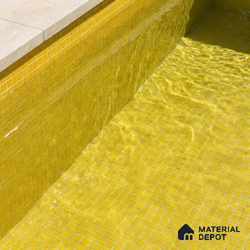 Mosaic Floor & Wall Tile TL 10705 | 327 x 327 mm (Chip Size 20x20 mm) Glossy Finish Glass Tile - 4 mm | Suitable For Outdoor, Swimming Pool Area
