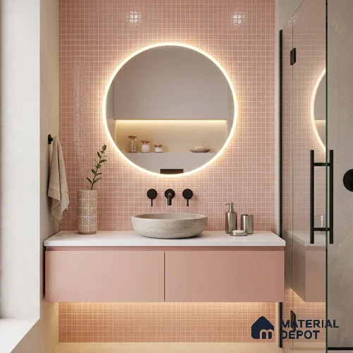 Mosaic Floor & Wall Tile TL 10706 F | 327 x 327 mm (Chip Size 20x20 mm) Glossy Finish Glass Tile - 4 mm | Suitable For Outdoor, Swimming Pool Area