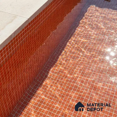 Mosaic Floor & Wall Tile TL 10706 H | 327 x 327 mm (Chip Size 20x20 mm) Glossy Finish Glass Tile - 4 mm | Suitable For Outdoor, Swimming Pool Area
