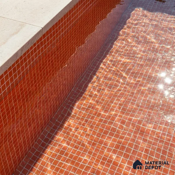 Mosaic Floor & Wall Tile TL 10706 H | 327 x 327 mm (Chip Size 20x20 mm) Glossy Finish Glass Tile - 4 mm | Suitable For Outdoor, Swimming Pool Area