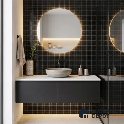 Mosaic Floor & Wall Tile TL 10706 I | 327 x 327 mm (Chip Size 20x20 mm) Glossy Finish Glass Tile - 4 mm | Suitable For Outdoor, Swimming Pool Area