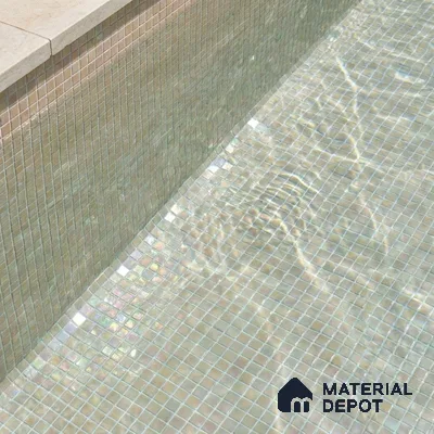 Mosaic Floor & Wall Tile TL 10707 B | 327 x 327 mm (Chip Size 20x20 mm) Glossy Finish Glass Tile - 4 mm | Suitable For Outdoor, Swimming Pool Area