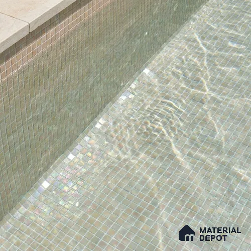 Mosaic Floor & Wall Tile TL 10707 B | 327 x 327 mm (Chip Size 20x20 mm) Glossy Finish Glass Tile - 4 mm | Suitable For Outdoor, Swimming Pool Area