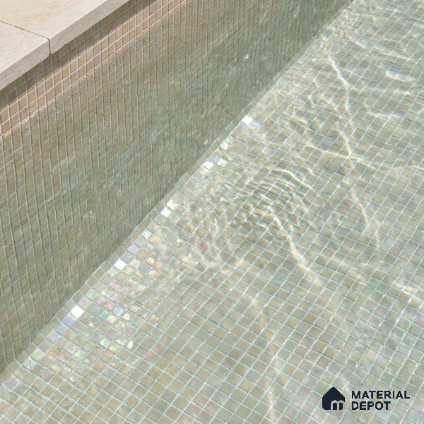 Mosaic Floor & Wall Tile TL 10707 B | 327 x 327 mm (Chip Size 20x20 mm) Glossy Finish Glass Tile - 4 mm | Suitable For Outdoor, Swimming Pool Area