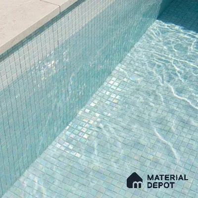 Mosaic Floor & Wall Tile TL 10707 C | 327 x 327 mm (Chip Size 20x20 mm) Glossy Finish Glass Tile - 4 mm | Suitable For Outdoor, Swimming Pool Area