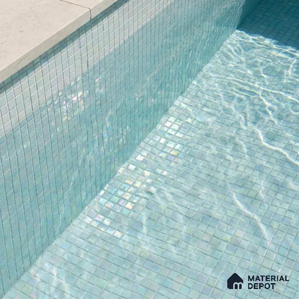 Mosaic Floor & Wall Tile TL 10707 C | 327 x 327 mm (Chip Size 20x20 mm) Glossy Finish Glass Tile - 4 mm | Suitable For Outdoor, Swimming Pool Area