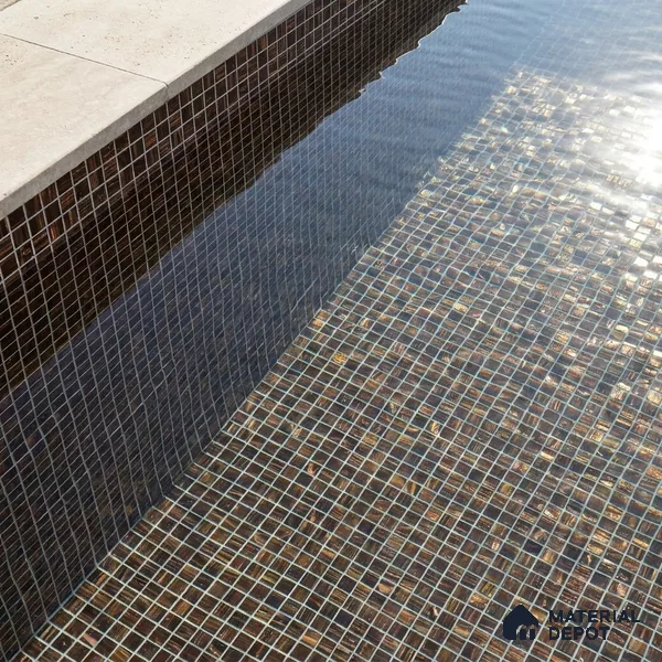 Mosaic Floor & Wall Tile TL 10707 D | 327 x 327 mm (Chip Size 20x20 mm) Glossy Finish Glass Tile - 4 mm | Suitable For Outdoor, Swimming Pool Area