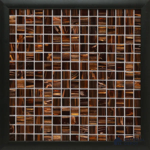 Mosaic Floor & Wall Tile TL 10707 D | 327 x 327 mm (Chip Size 20x20 mm) Glossy Finish Glass Tile - 4 mm | Suitable For Outdoor, Swimming Pool Area
