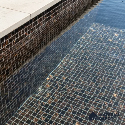 Mosaic Floor & Wall Tile TL 10707 F | 327 x 327 mm (Chip Size 20x20 mm) Glossy Finish Glass Tile - 4 mm | Suitable For Outdoor, Swimming Pool Area
