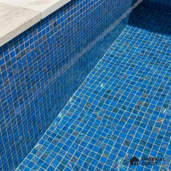 Mosaic Floor & Wall Tile TL 10707 G | 327 x 327 mm (Chip Size 20x20 mm) Glossy Finish Glass Tile - 4 mm | Suitable For Outdoor, Swimming Pool Area