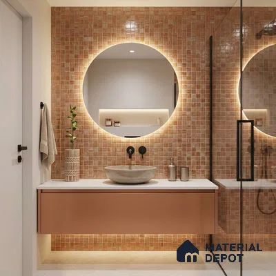 Mosaic Floor & Wall Tile TL 10707 I | 327 x 327 mm (Chip Size 20x20 mm) Glossy Finish Glass Tile - 4 mm | Suitable For Outdoor, Swimming Pool Area