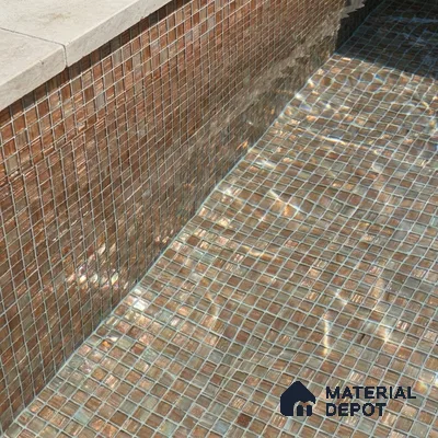 Mosaic Floor & Wall Tile TL 10707 I | 327 x 327 mm (Chip Size 20x20 mm) Glossy Finish Glass Tile - 4 mm | Suitable For Outdoor, Swimming Pool Area