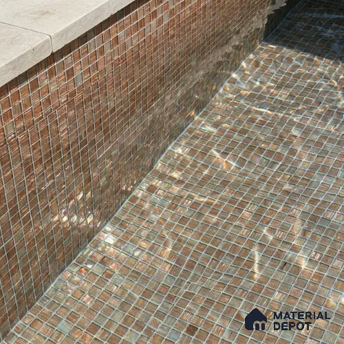 Mosaic Floor & Wall Tile TL 10707 I | 327 x 327 mm (Chip Size 20x20 mm) Glossy Finish Glass Tile - 4 mm | Suitable For Outdoor, Swimming Pool Area