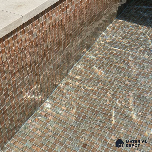 Mosaic Floor & Wall Tile TL 10707 I | 327 x 327 mm (Chip Size 20x20 mm) Glossy Finish Glass Tile - 4 mm | Suitable For Outdoor, Swimming Pool Area