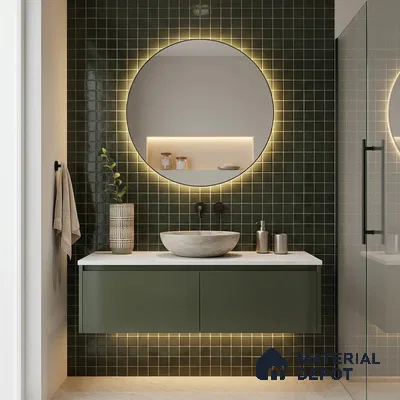 Mosaic Floor & Wall Tile TL 10707 J | 327 x 327 mm (Chip Size 20x20 mm) Glossy Finish Glass Tile - 4 mm | Suitable For Outdoor, Swimming Pool Area