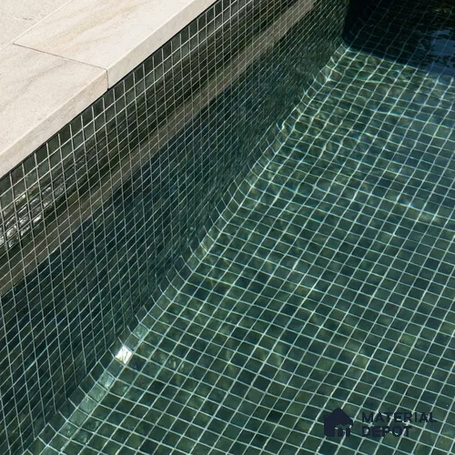 Mosaic Floor & Wall Tile TL 10707 J | 327 x 327 mm (Chip Size 20x20 mm) Glossy Finish Glass Tile - 4 mm | Suitable For Outdoor, Swimming Pool Area