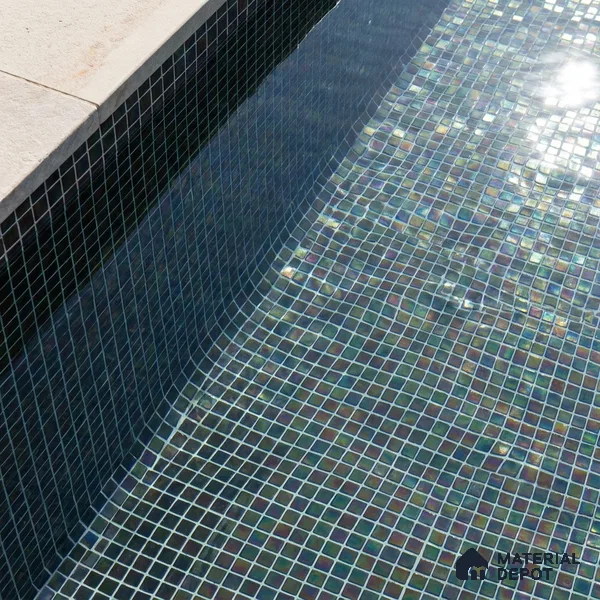 Swimming Pool Mosaic Tile TL 10707 K | 327 x 327 mm (Chip Size 20x20 mm) Glossy Finish Glass Tile - 4 mm | Suitable For Bathroom, Pool, Kitchen