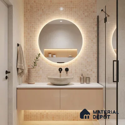 Mosaic Floor & Wall Tile TL 10707 | 327 x 327 mm (Chip Size 20x20 mm) Glossy Finish Glass Tile - 4 mm | Suitable For Outdoor, Swimming Pool Area