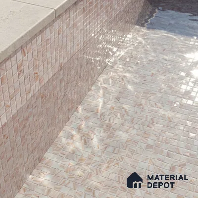 Mosaic Floor & Wall Tile TL 10707 | 327 x 327 mm (Chip Size 20x20 mm) Glossy Finish Glass Tile - 4 mm | Suitable For Outdoor, Swimming Pool Area