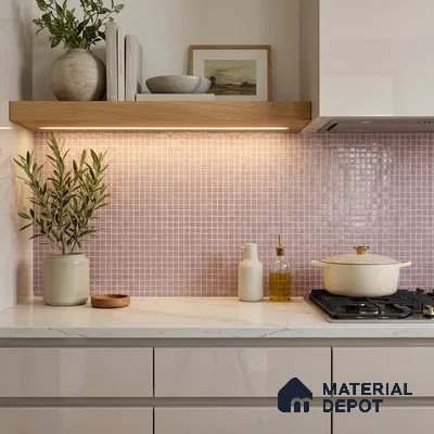 Mosaic Floor & Wall Tile TL 10708 AA | 327 x 327 mm (Chip Size 20x20 mm) Glossy Finish Glass Tile - 4 mm | Suitable For Outdoor, Swimming Pool Area