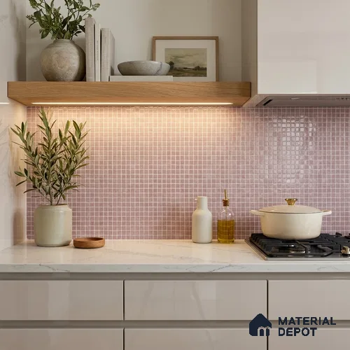 Mosaic Floor & Wall Tile TL 10708 AA | 327 x 327 mm (Chip Size 20x20 mm) Glossy Finish Glass Tile - 4 mm | Suitable For Outdoor, Swimming Pool Area