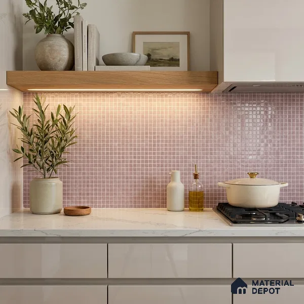 Mosaic Floor & Wall Tile TL 10708 AA | 327 x 327 mm (Chip Size 20x20 mm) Glossy Finish Glass Tile - 4 mm | Suitable For Outdoor, Swimming Pool Area