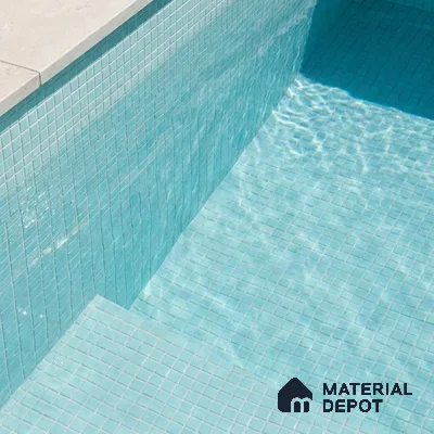 Mosaic Floor & Wall Tile TL 10708 B | 327 x 327 mm (Chip Size 20x20 mm) Glossy Finish Glass Tile - 4 mm | Suitable For Outdoor, Swimming Pool Area