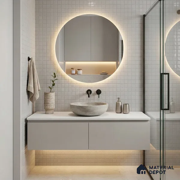 Mosaic Floor & Wall Tile TL 10708 D | 327 x 327 mm (Chip Size 20x20 mm) Glossy Finish Glass Tile - 4 mm | Suitable For Outdoor, Swimming Pool Area