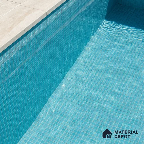 Mosaic Floor & Wall Tile TL 10708 E | 327 x 327 mm (Chip Size 20x20 mm) Glossy Finish Glass Tile - 4 mm | Suitable For Outdoor, Swimming Pool Area