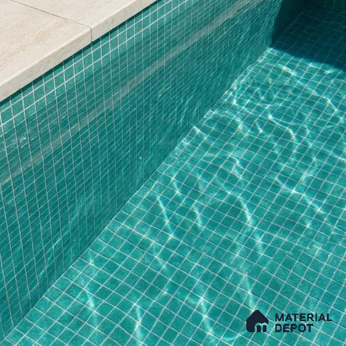 Mosaic Floor & Wall Tile TL 10708 F | 327 x 327 mm (Chip Size 20x20 mm) Glossy Finish Glass Tile - 4 mm | Suitable For Outdoor, Swimming Pool Area