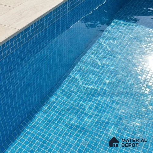 Mosaic Floor & Wall Tile TL 10708 K | 327 x 327 mm (Chip Size 20x20 mm) Glossy Finish Glass Tile - 4 mm | Suitable For Outdoor, Swimming Pool Area
