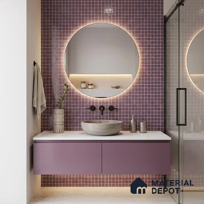 Mosaic Floor & Wall Tile TL 10708 L | 327 x 327 mm (Chip Size 20x20 mm) Glossy Finish Glass Tile - 4 mm | Suitable For Outdoor, Swimming Pool Area