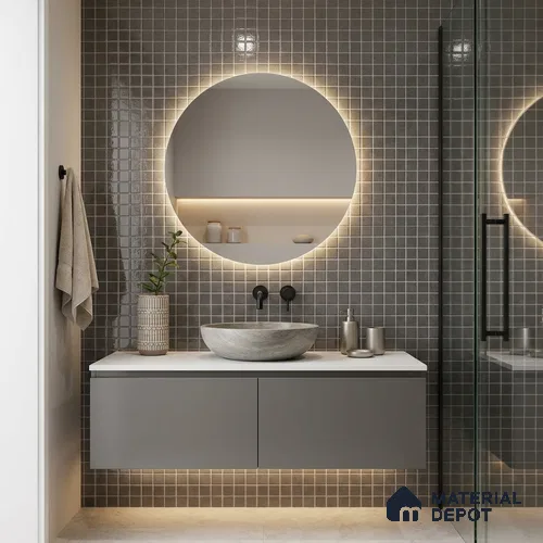 Mosaic Floor & Wall Tile TL 10708 M | 327 x 327 mm (Chip Size 20x20 mm) Glossy Finish Glass Tile - 4 mm | Suitable For Outdoor, Swimming Pool Area