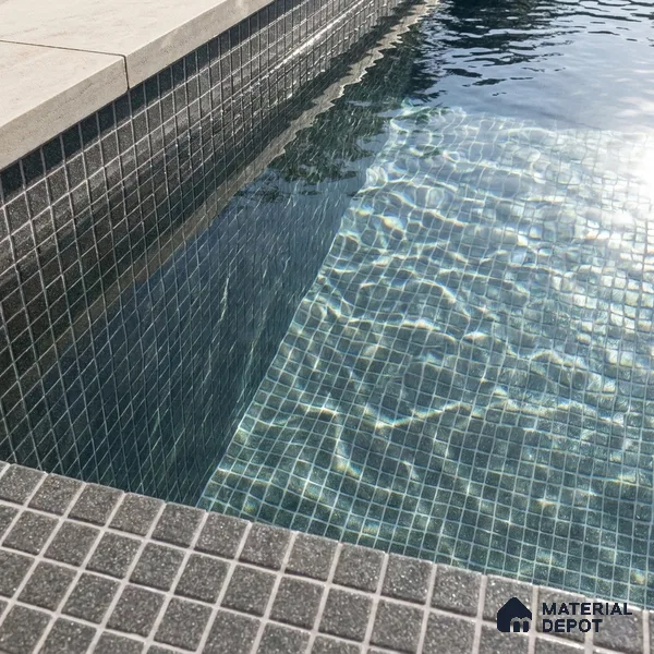 Mosaic Floor & Wall Tile TL 10708 M | 327 x 327 mm (Chip Size 20x20 mm) Glossy Finish Glass Tile - 4 mm | Suitable For Outdoor, Swimming Pool Area