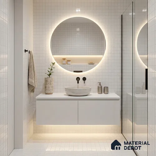 Mosaic Floor & Wall Tile TL 10708 | 327 x 327 mm (Chip Size 20x20 mm) Glossy Finish Glass Tile - 4 mm | Suitable For Outdoor, Swimming Pool Area