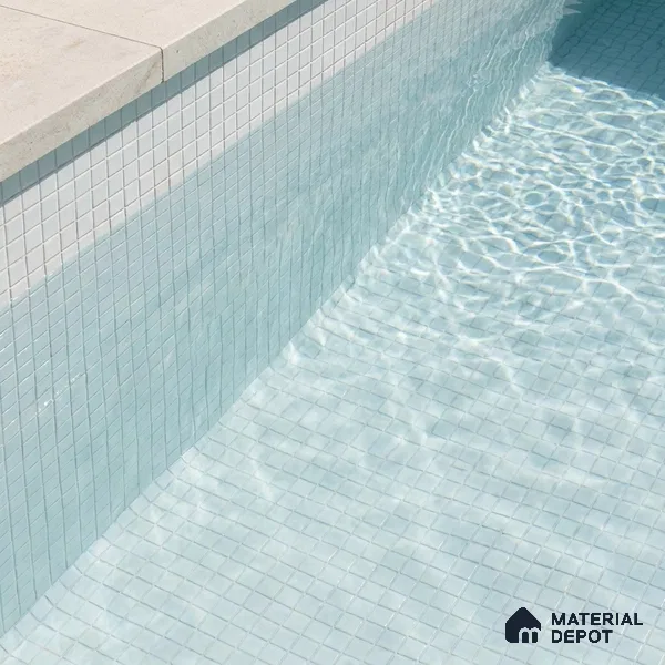 Mosaic Floor & Wall Tile TL 10708 | 327 x 327 mm (Chip Size 20x20 mm) Glossy Finish Glass Tile - 4 mm | Suitable For Outdoor, Swimming Pool Area