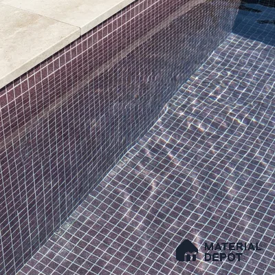 Mosaic Floor & Wall Tile TL 10708 O | 327 x 327 mm (Chip Size 20x20 mm) Glossy Finish Glass Tile - 4 mm | Suitable For Outdoor, Swimming Pool Area