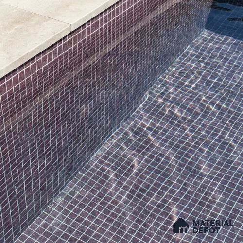 Mosaic Floor & Wall Tile TL 10708 O | 327 x 327 mm (Chip Size 20x20 mm) Glossy Finish Glass Tile - 4 mm | Suitable For Outdoor, Swimming Pool Area