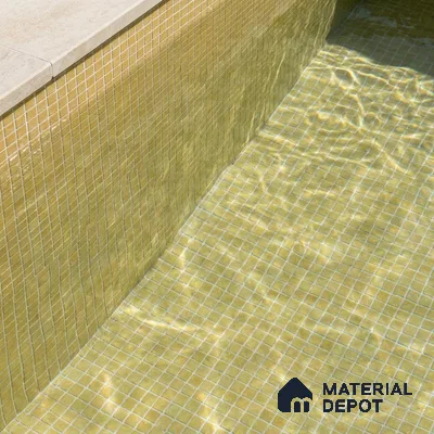 Mosaic Floor & Wall Tile TL 10708 S | 327 x 327 mm (Chip Size 20x20 mm) Glossy Finish Glass Tile - 4 mm | Suitable For Outdoor, Swimming Pool Area